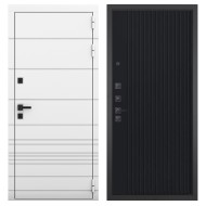 Гранит Роял белая NEW, панель 088 Черный кварц с фрезеровкой 10 мм