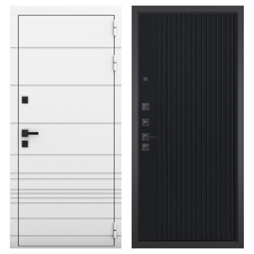 Гранит Роял белая NEW, панель 088 Черный кварц с фрезеровкой 10 мм