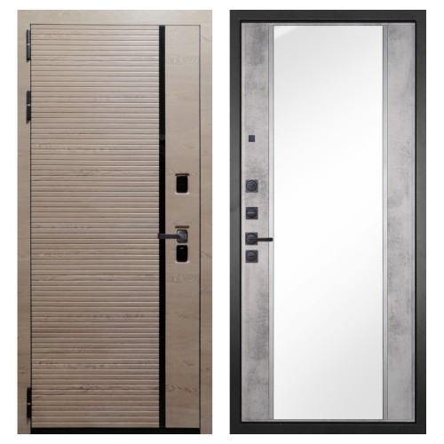 Гранит Пиано Эко, панель 051 зеркало Бетон светлый 16 мм