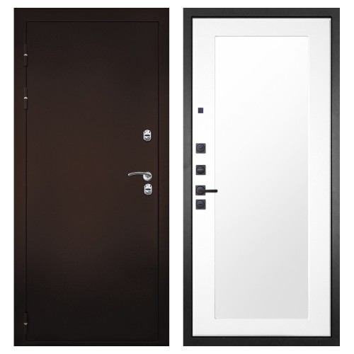 Гранит Терморазрыв, панель 010 зеркало Белый матовый 16 мм