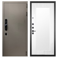 Гранит Смарт Нанорельеф, панель 019 зеркало Белый ясень 16 мм