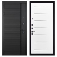 Гранит Пиано Черная, панель 081 Белый Горизонт 10 мм