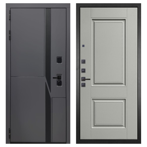 Гранит НаноБлэк лайн, панель 068 Две филенки силк маус 12 мм