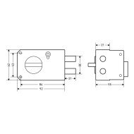 Замок Omega (Омега) накладной цилиндровый ЗН-2 ЗАЗ медь 