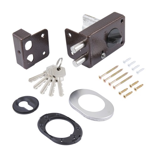 Замок Omega (Омега) накладной цилиндровый ЗН-2 ЗАЗ медь 