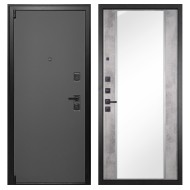 Гранит Лайт Графит, панель 051 зеркало Бетон светлый 16 мм