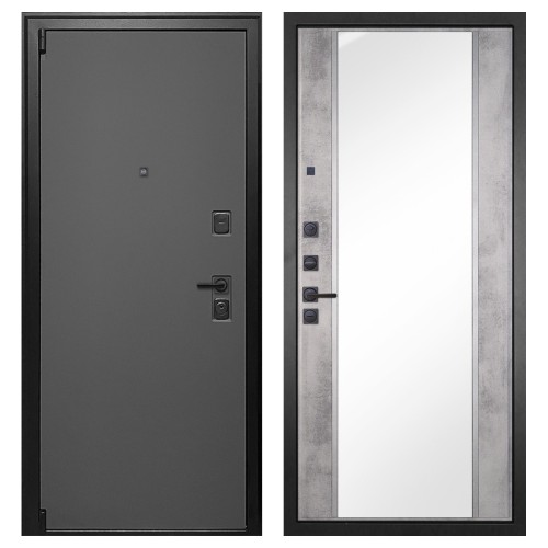 Гранит Лайт Графит, панель 051 зеркало Бетон светлый 16 мм