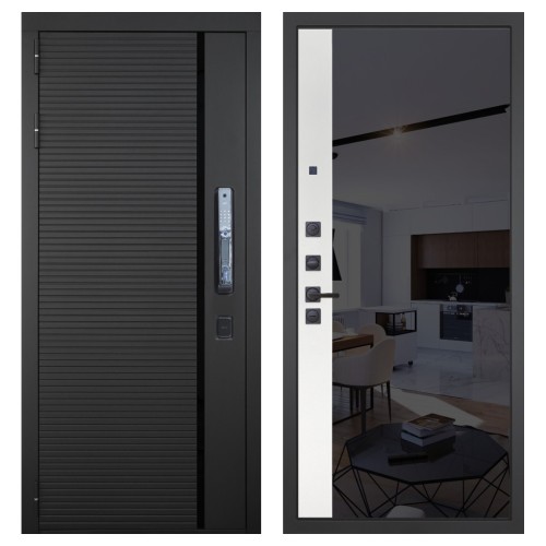 Гранит Пиано Смарт, панель 091 зеркало макси бок тонированное черное 10 мм