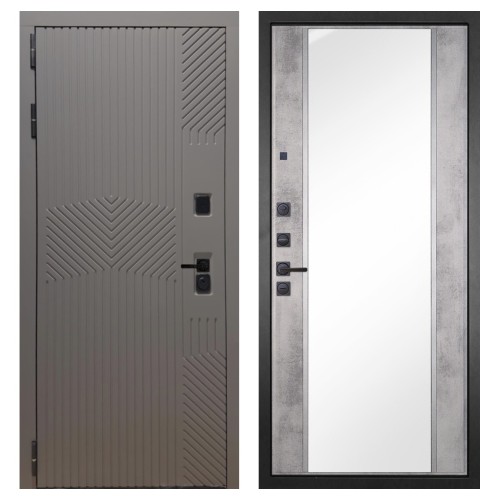 Гранит Нанорельеф, панель 051 зеркало Бетон светлый 16 мм