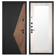 Гранит Геометрия, панель 017 зеркало Сандал светлый 16 мм