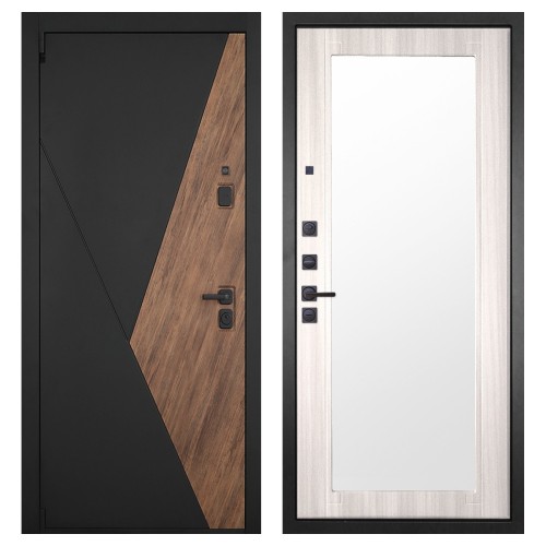 Гранит Геометрия, панель 017 зеркало Сандал светлый 16 мм