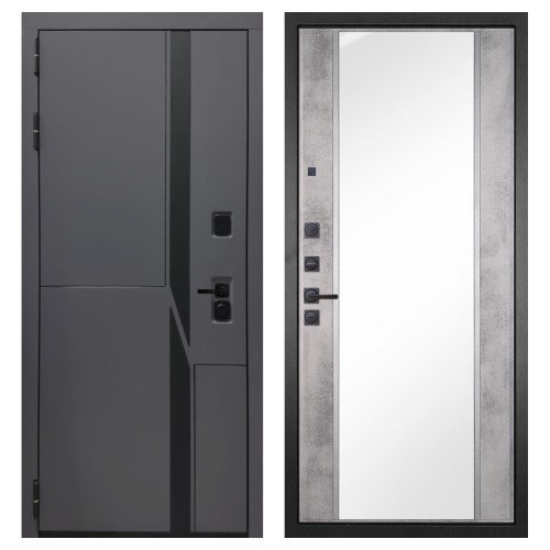 Гранит НаноБлэк лайн, панель 051 зеркало Бетон светлый 16 мм