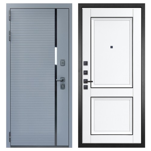 Гранит Роял белая, панель 070 Две филенки с молдингом белый матовый 12 мм