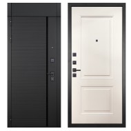 Гранит Пиано Черная с фрамугой, панель 048 Силк тирамису Кельн 12 мм