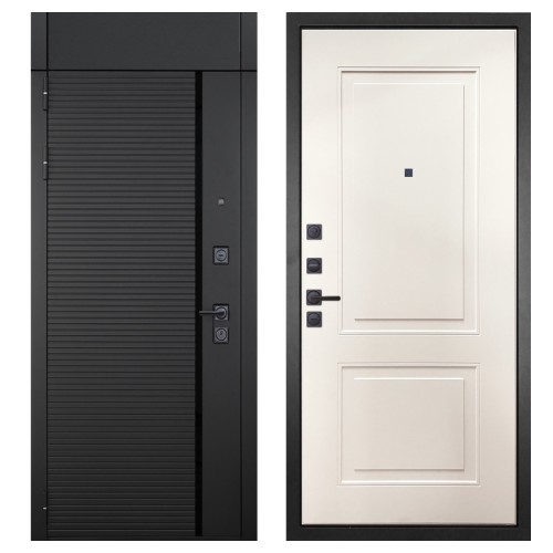 Гранит Пиано Черная с фрамугой, панель 048 Силк тирамису Кельн 12 мм