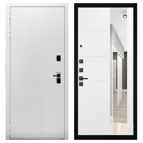 Гранит Вайт, панель 083 Белый софт зеркало 10 мм