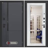 Входная дверь Лаб 2 Про с Зеркалом Фацет - Белый софт