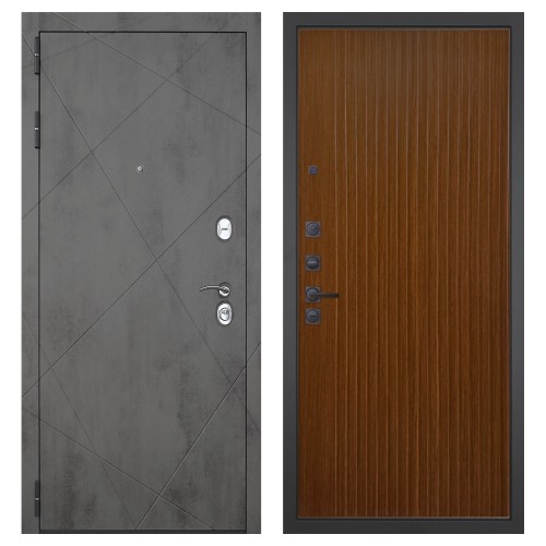 Гранит Дуэт, панель 087 Дуб кантри темный с фрезеровкой 10 мм