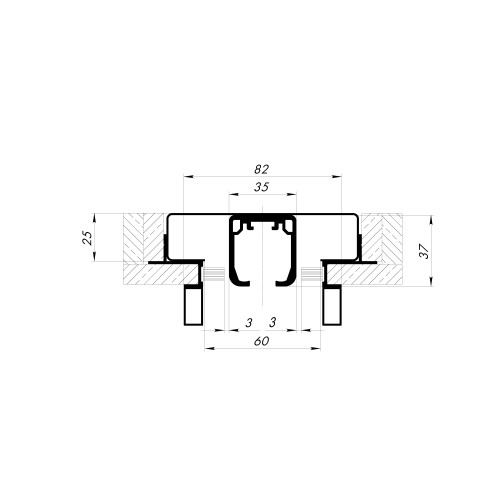 Комплект Armadillo (Армадилло) для обрамления пенала SLD.Comfort-PENAL frame 900/2300 BL