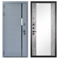 Гранит Роял белая, панель 051 зеркало Бетон светлый 16 мм