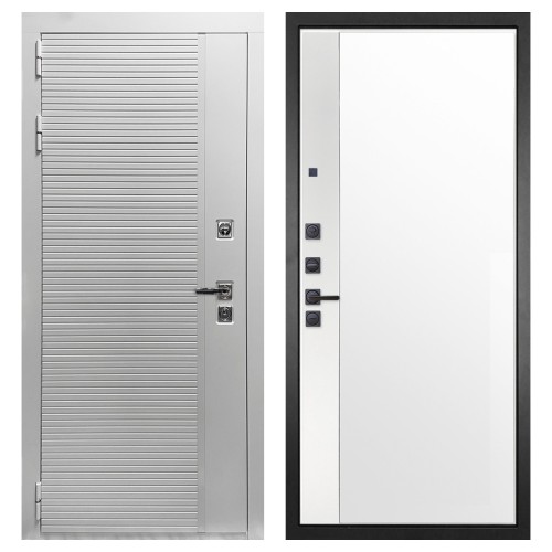 Гранит Пиано Белая, панель 075 зеркало макси бок белое 16 мм