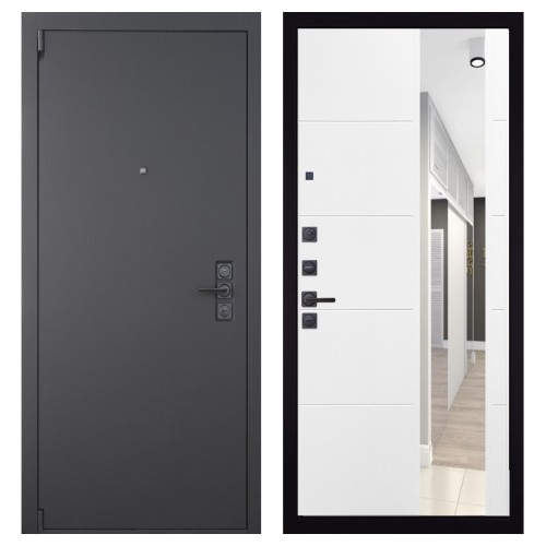 Гранит Эксклюзив, панель 083 Белый софт зеркало 10 мм