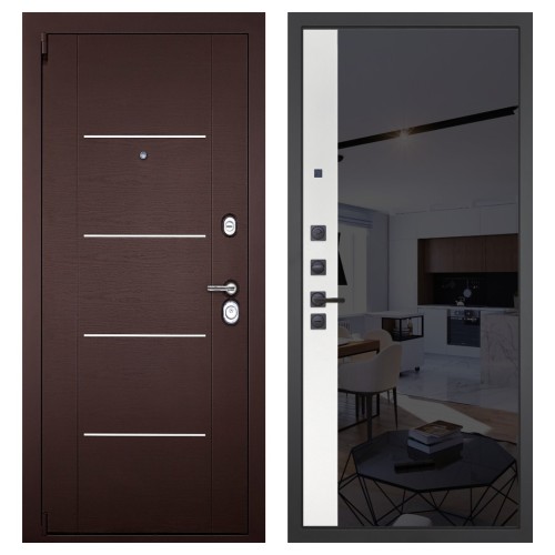 Гранит М2 Люкс, панель 091 зеркало макси бок тонированное черное 10 мм