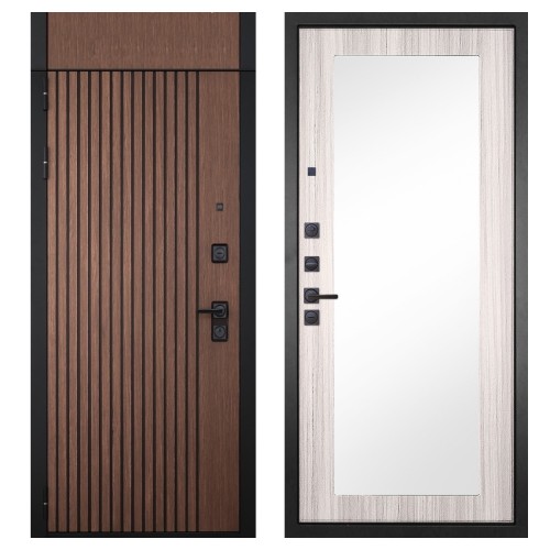 Гранит Шторм с фрамугой, панель 032 зеркало Сандал светлый 12 мм