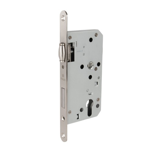 Замок Fuaro (Фуаро) врезной DD.INOX/C-55.72/R с роликовой защелкой (лиц.планка 20 мм) 