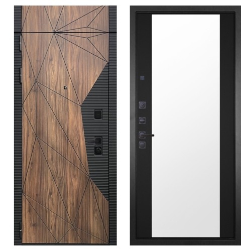 Гранит Континент с фрамугой, панель 071 зеркало Фацет 16 мм