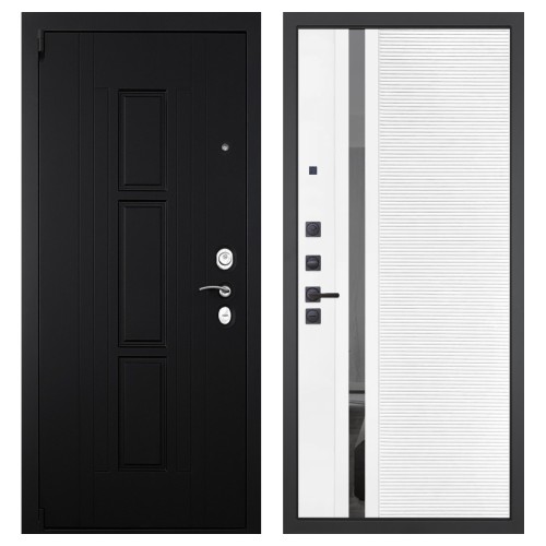 Гранит Т3М, панель 089 Белый софт с зеркальной тонированной вставкой 10 мм