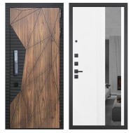 Гранит Континент Смарт, панель 085 Белый рельеф софт с тонированным зеркало 10 мм