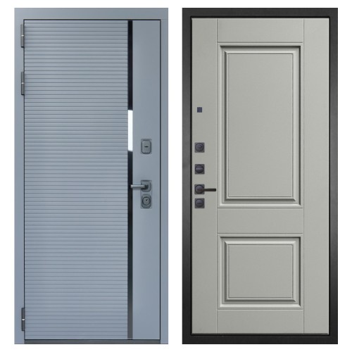 Гранит Пиано Серая, панель 068 Две филенки силк маус 12 мм