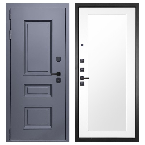 Гранит Сибирь, панель 010 зеркало Белый матовый 16 мм