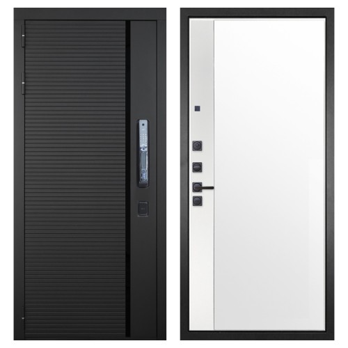 Гранит Пиано Смарт, панель 075 зеркало макси бок белое 16 мм