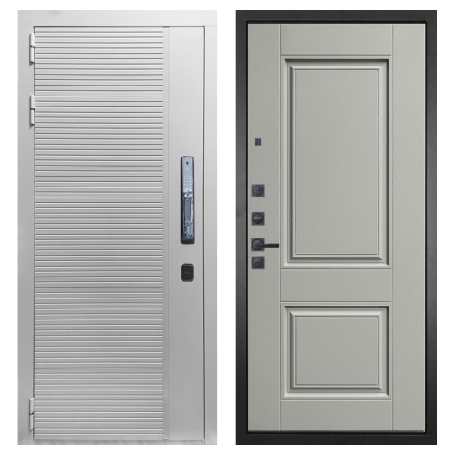 Гранит Пиано Смарт Белая, панель 068 Две филенки силк маус 12 мм