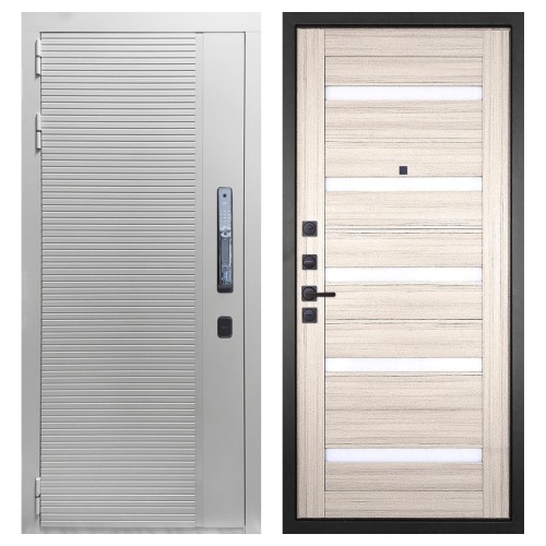 Гранит Пиано Смарт Белая, панель 030 царга Сандал светлая 16 мм