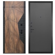 Гранит Континент с фрамугой, панель 077 графит нубук 12 мм