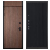 Гранит Шторм с фрамугой, панель 088 Черный кварц с фрезеровкой 10 мм