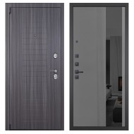 Гранит С7, панель 086 Серый рельеф софт с тонированным зеркало 10 мм