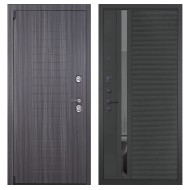 Гранит С7, панель 090 Черный кварц с зеркальной тонированной вставкой 10 мм