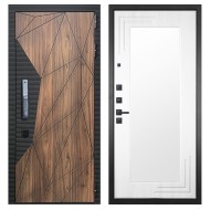 Гранит Континент Смарт, панель 019 зеркало Белый ясень 16 мм