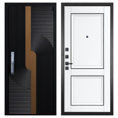 Гранит Смарт Люкс, панель 070 Две филенки с молдингом белый матовый 12 мм