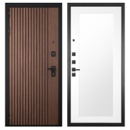 Гранит Шторм, панель 010 зеркало Белый матовый 16 мм