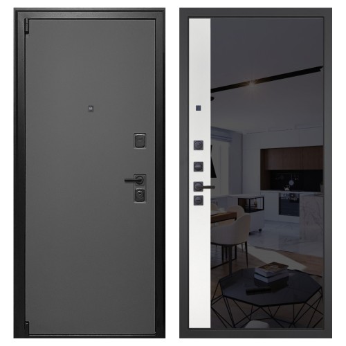 Гранит Лайт Графит, панель 091 зеркало макси бок тонированное черное 10 мм