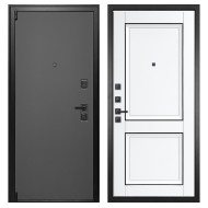 Гранит Лайт Графит, панель 070 Две филенки с молдингом белый матовый 12 мм