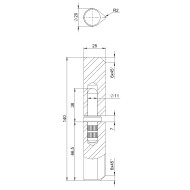 Петля приварная D20x140S B2B (с фаской)
