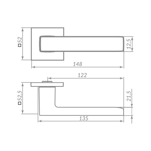 Ручка Punto (Пунто) раздельная K.ARC.Q52.TERRA BL-24 черный 