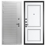 Гранит Пиано Белая, панель 070 Две филенки с молдингом белый матовый 12 мм