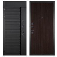 Гранит Пиано Черная с фрамугой, панель 002 Темный 6 мм